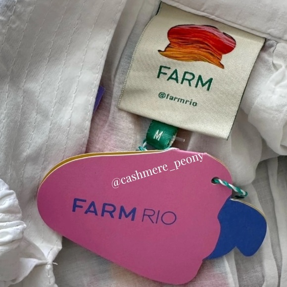 NWT Farm Rio Stitched Birds Tropical Parrots Full Skirt Medium - Picture 5 of 13